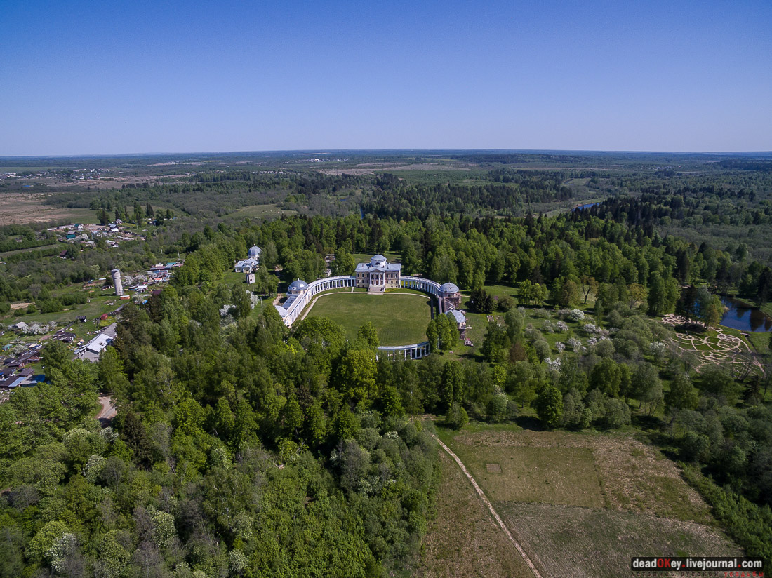 усадьба Знаменское-Раек с квадрокоптера