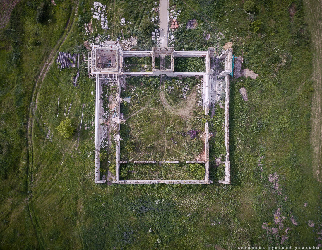 усадьба Скорняково-Архангельское в квадрокоптера. Усадьба на Дону.