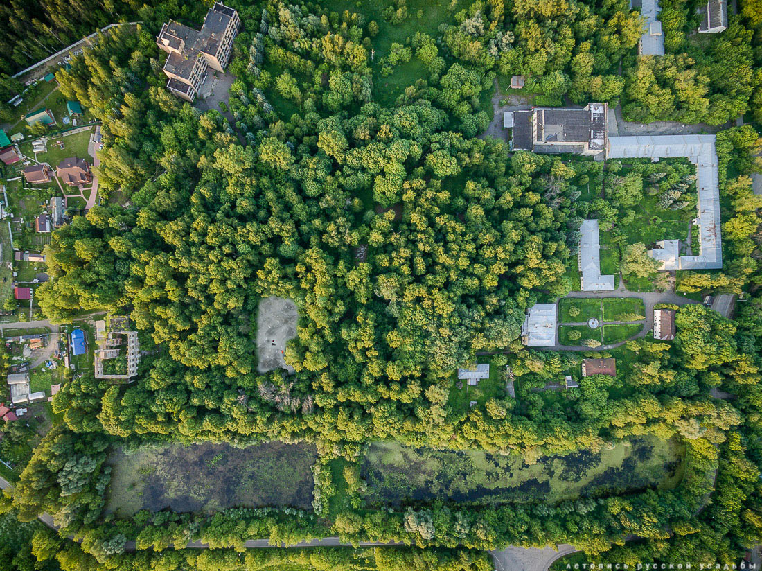 усадьба Глинки Якова Брюса с квадрокоптера, Московская область, Щелковский район