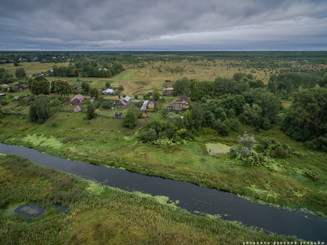усадьба Меховицы с квадрокоптера, Ивановская область, продается усадьба, дом