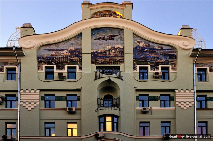 Доходный дом М.В. Сокол, 1903, архитектор И.П. Машков, художник Н.Н. Сапунов, ул. Кузнецкий Мост, 3