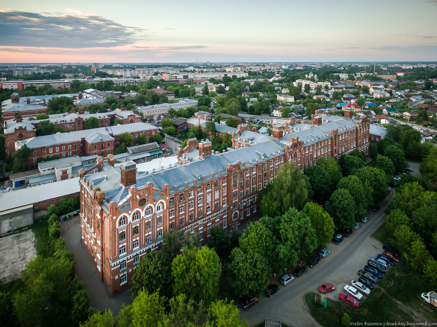 Тверь, Морозовский городок, фабрика, Париж с дрона