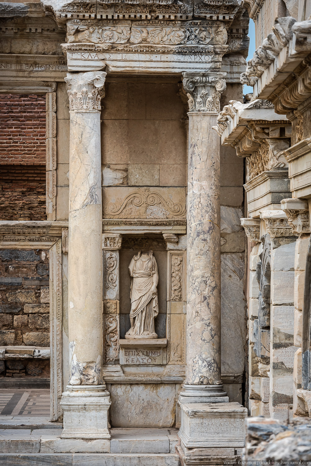 Эфес, библиотека, античные руины, Турция