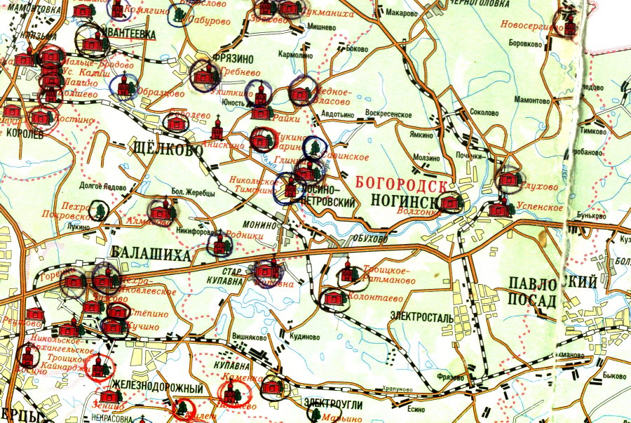 Карту усадеб России
