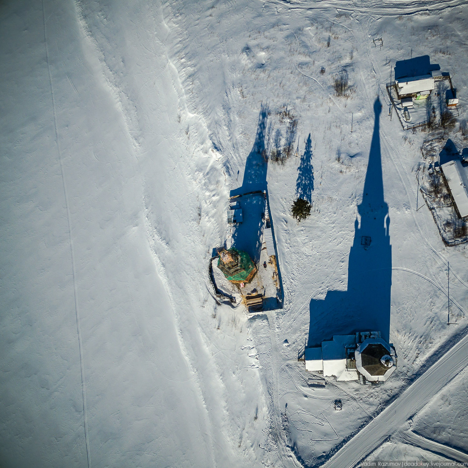 Архангельская область, храмы сверху