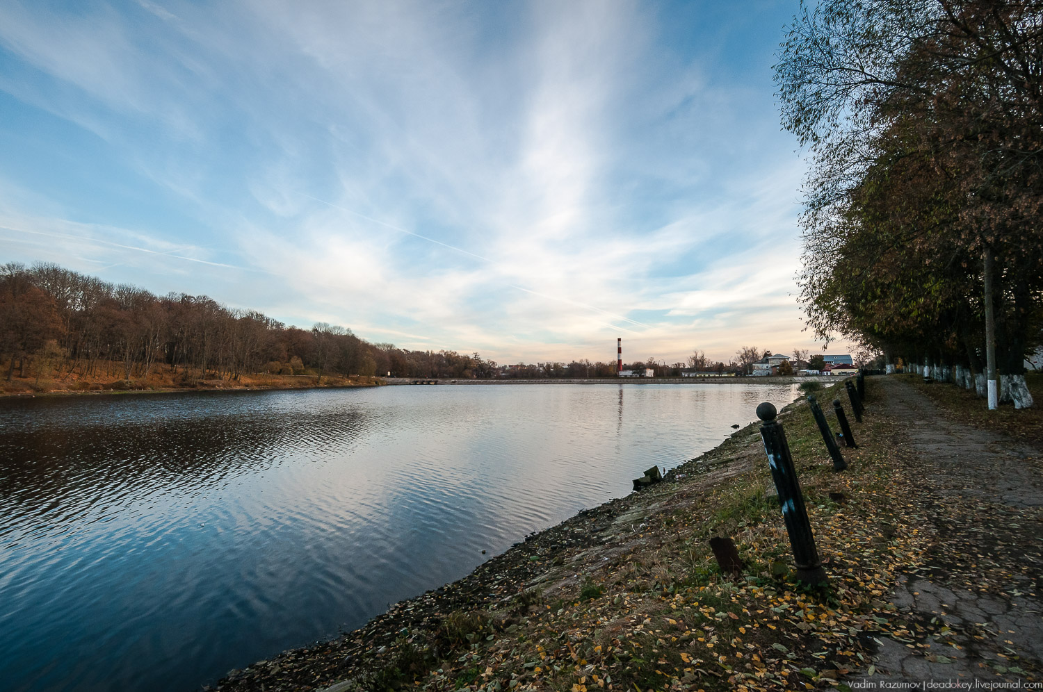 Богородицк, ограда набережной дворцового пруда