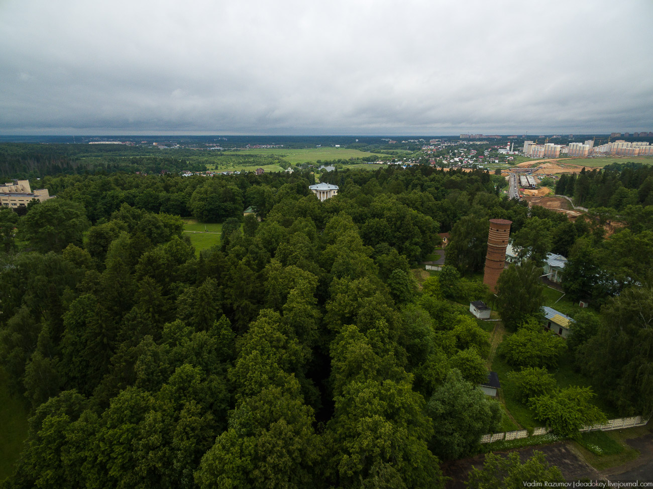 усадьба Введенское с квадрокоптера и дрона, Одинцовский район, Звенигород