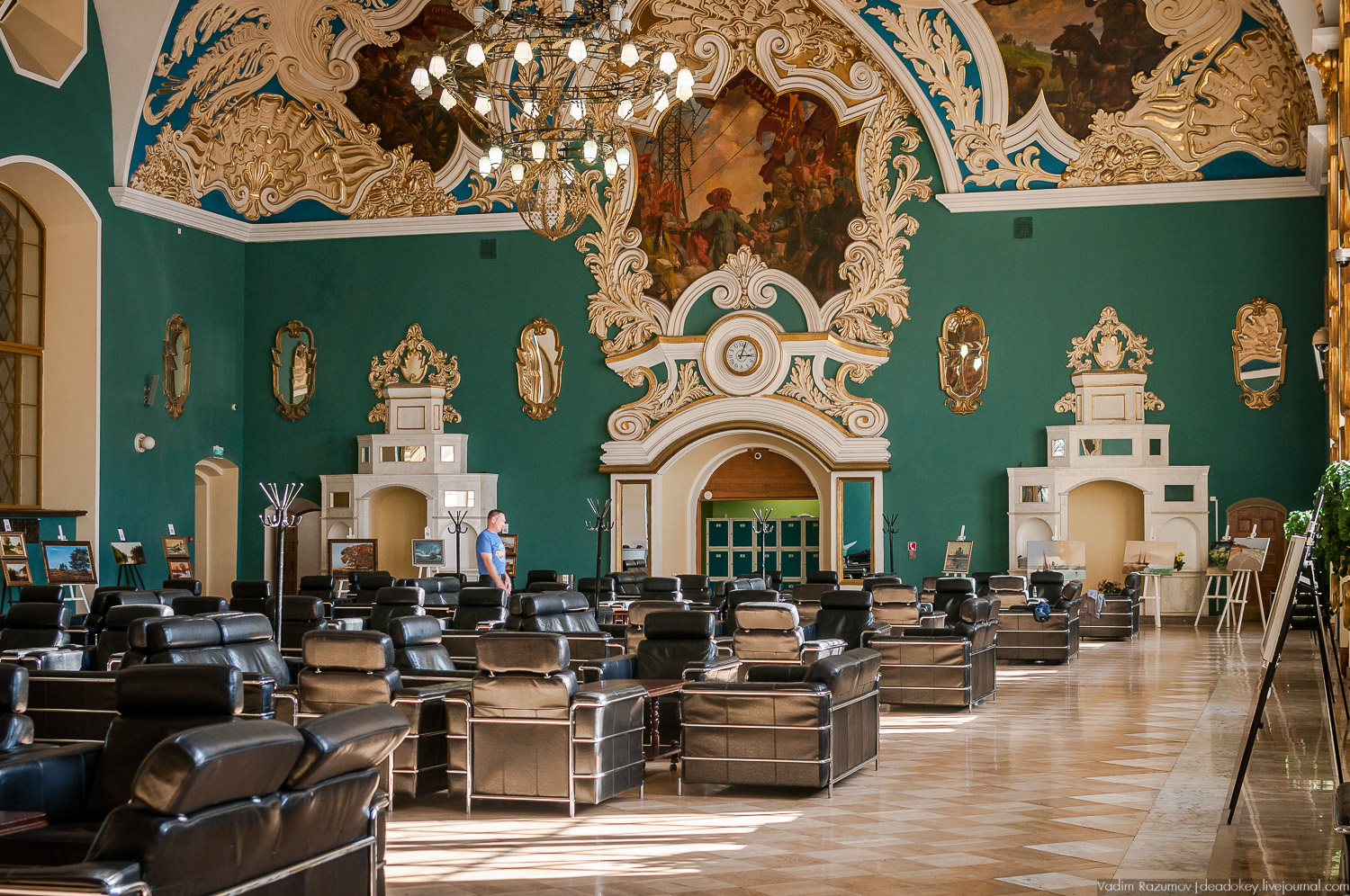 Казанский вокзал, интерьеры, ресторан, архитектор Щусев, зал ожидания