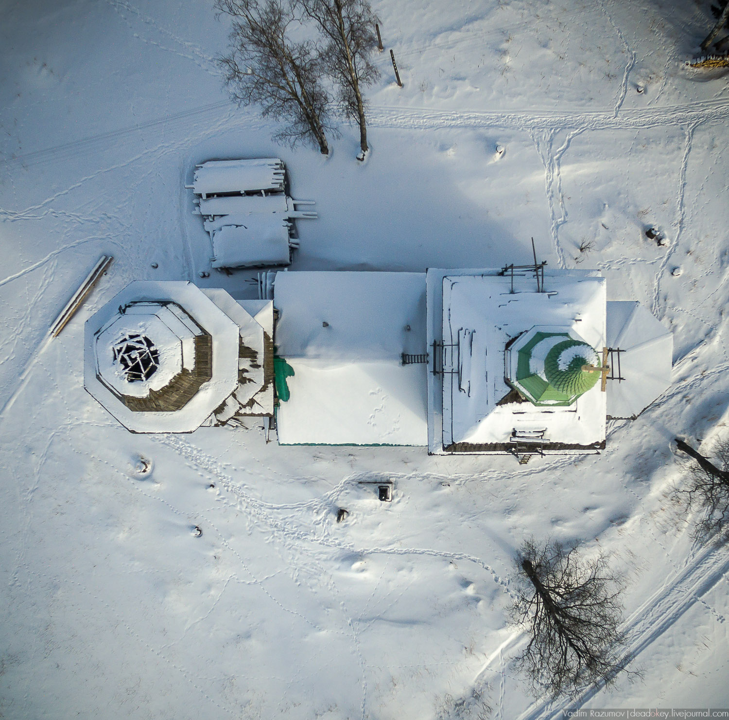 Архангельская область, храмы сверху