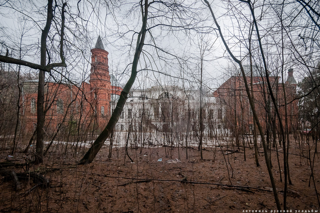 Усадьба Покровское-Стрешнево, интерьеры главного дома, пожар в оранжерее