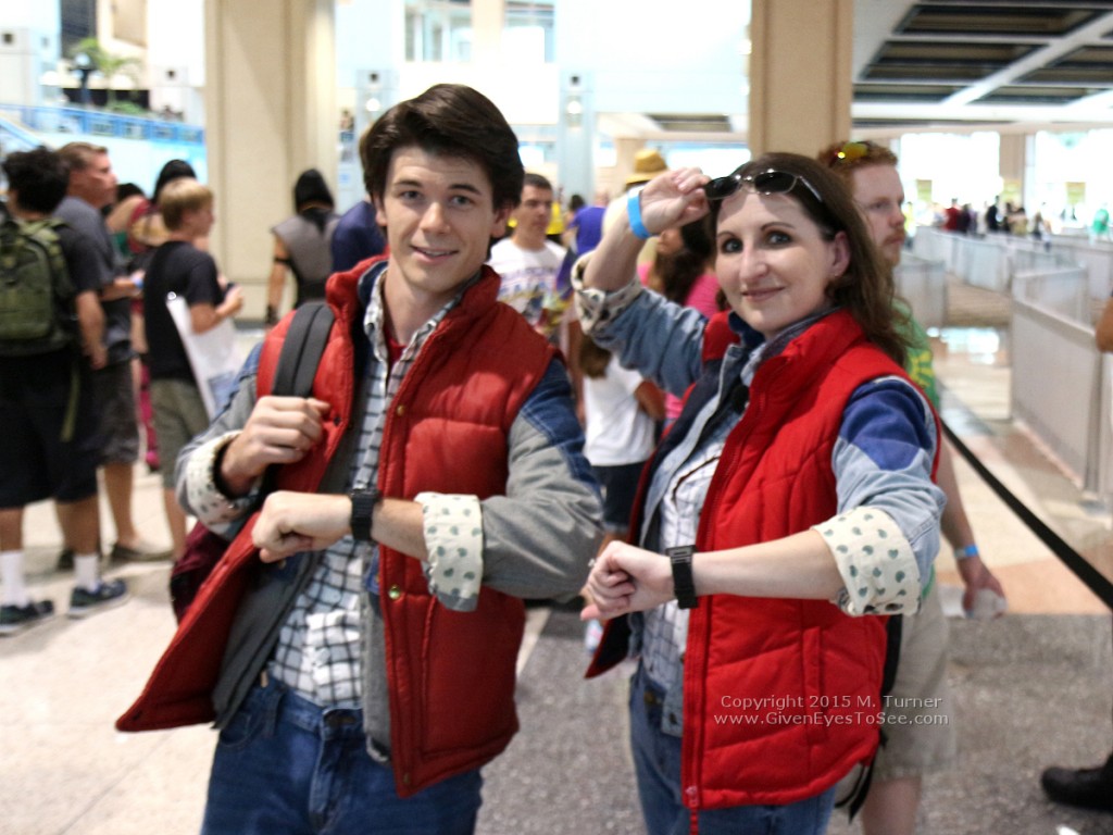 Marty McFly and...Marty McFly together at Tampa Bay Comic Con, August 1, 2015.