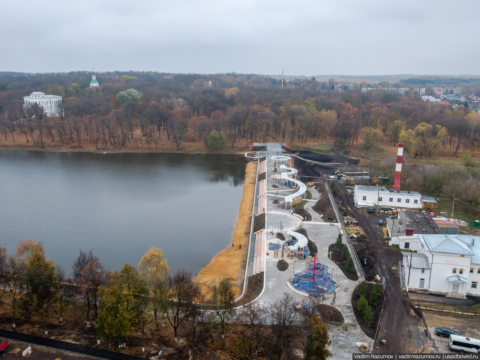 Богородицк, открытие плотины, приезд губернатора, Тульская область, дворец, пруды