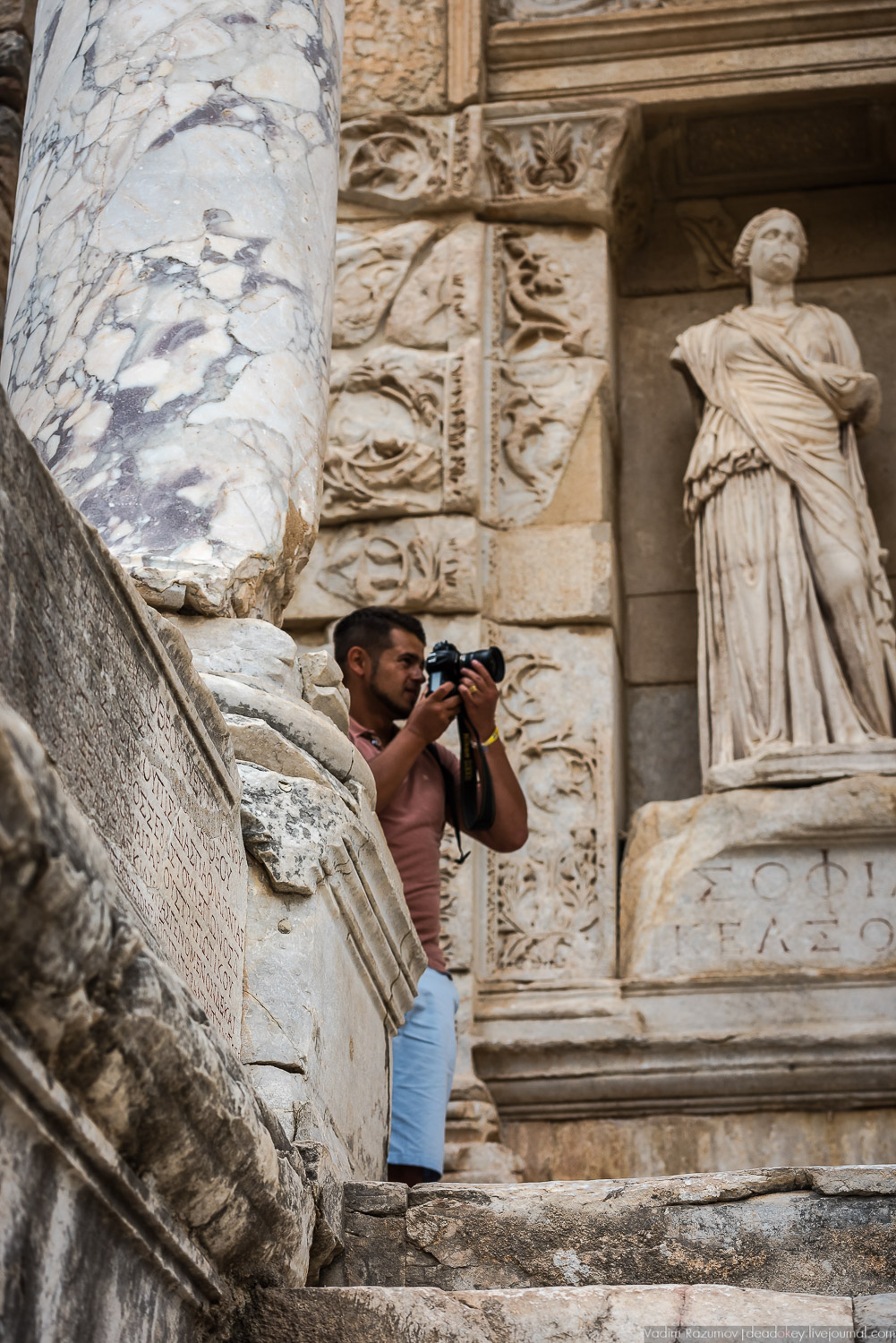 Эфес, библиотека, античные руины, Турция