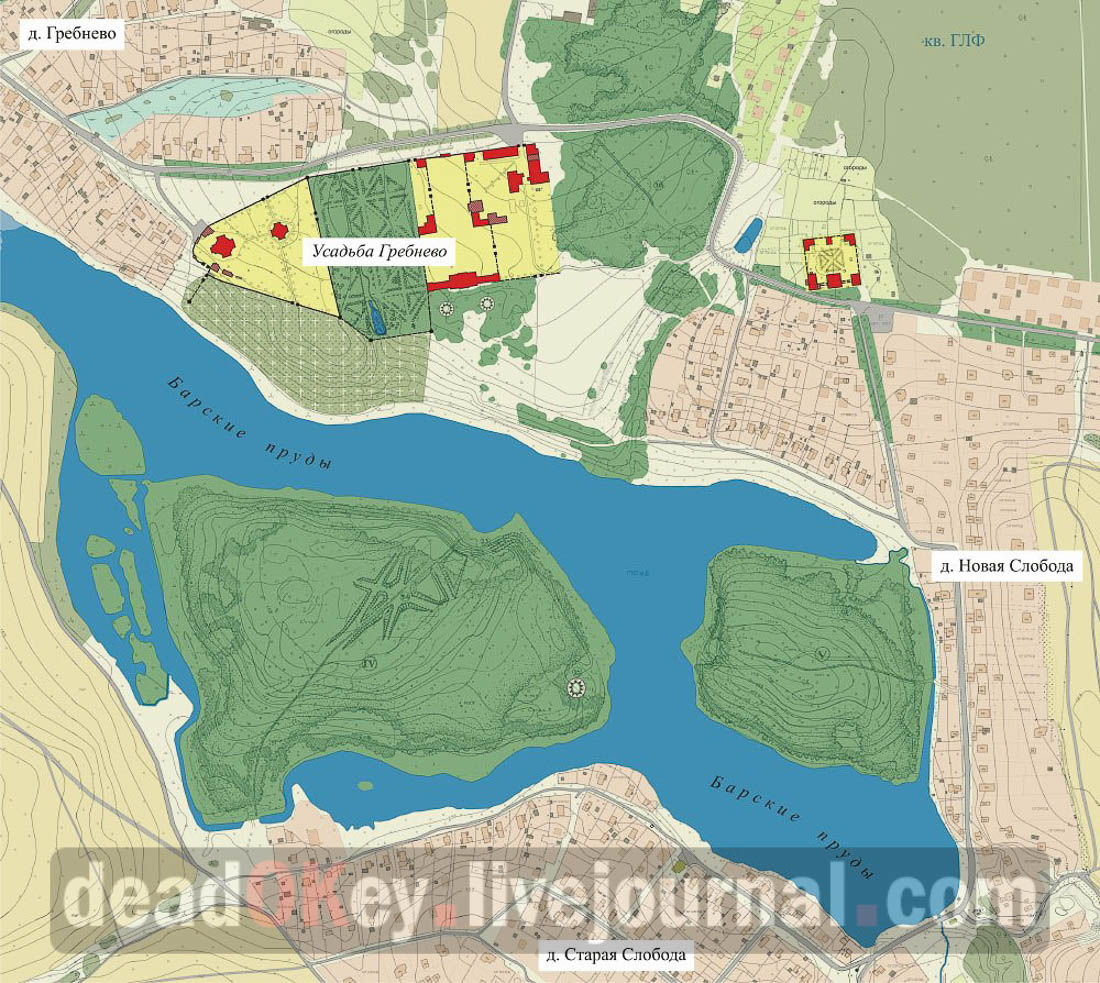 Пейзажный парк в усадьбе Гребнево