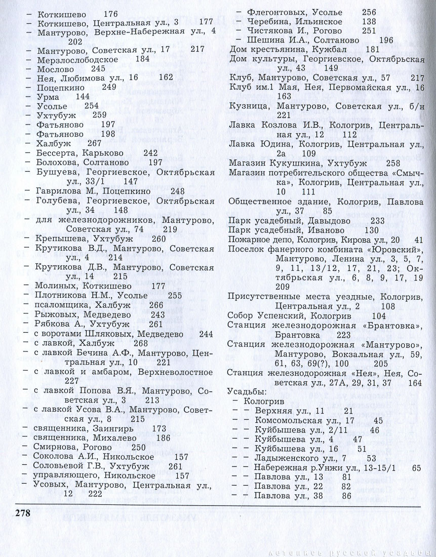 Памятники архитектуры Костромской области, Кологривский, Межевской, Нейский и Мантуровский район, 2003 год