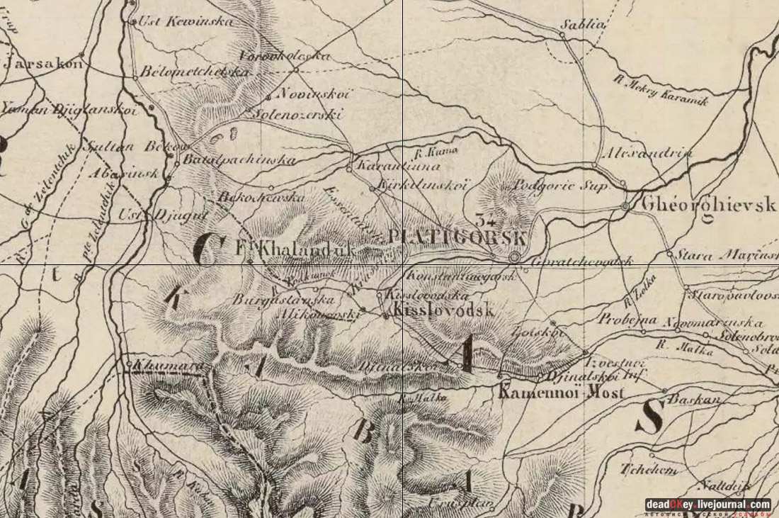 Карта Пятигорска