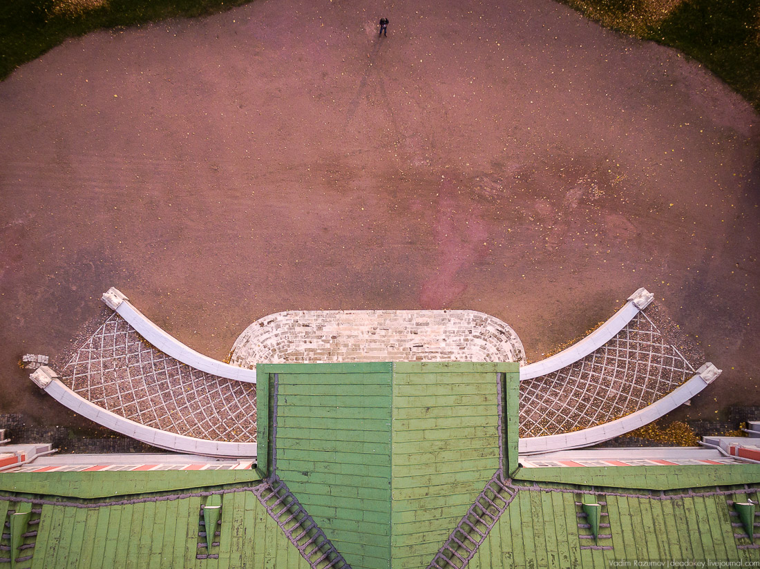 Усадьба Кусково осенью, с квадрокоптера, г. Москва