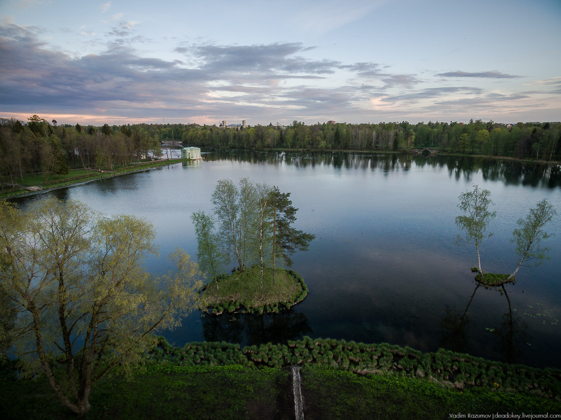 Гатчинский дворец, Гатчина, с дрона и квадрокоптера