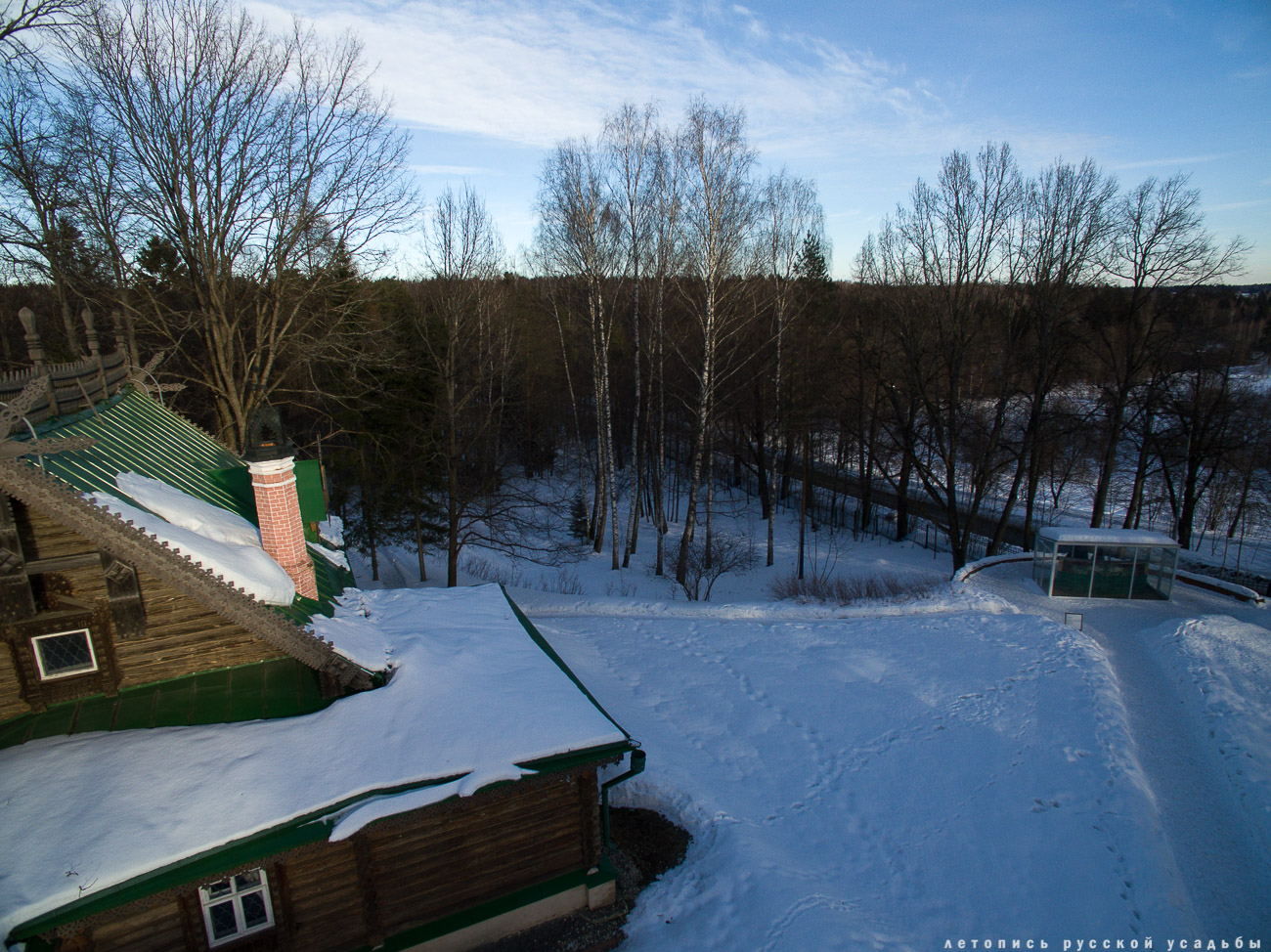 усадьба Абрамцево с квадрокоптера, дрона