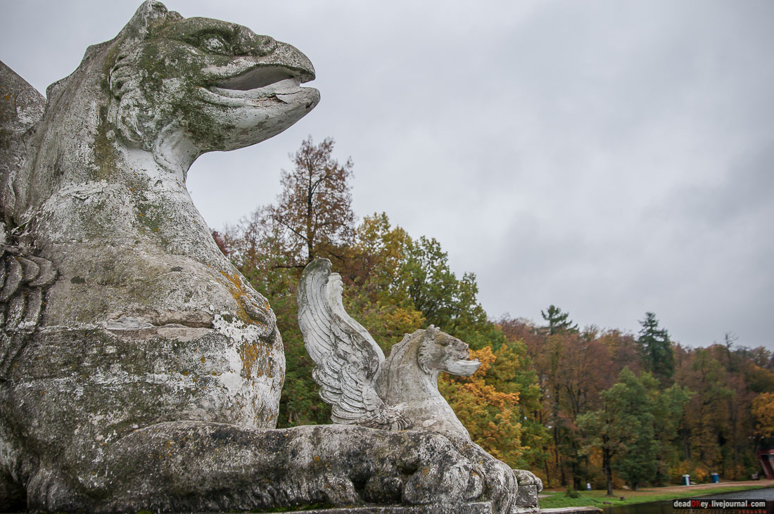 усадьба Марфино - грифонов покрасили