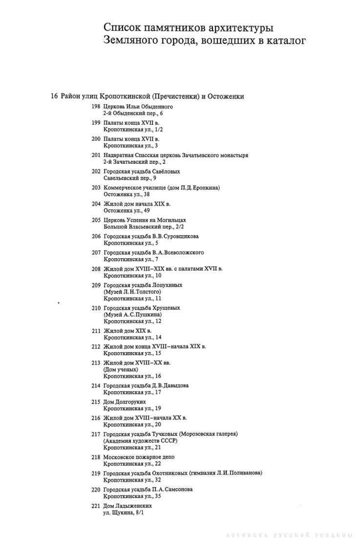 Памятники архитектуры Москвы. Земляной город.