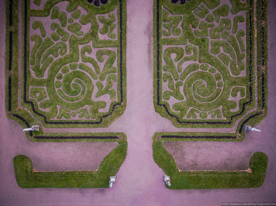 Усадьба Кусково осенью, с квадрокоптера, г. Москва