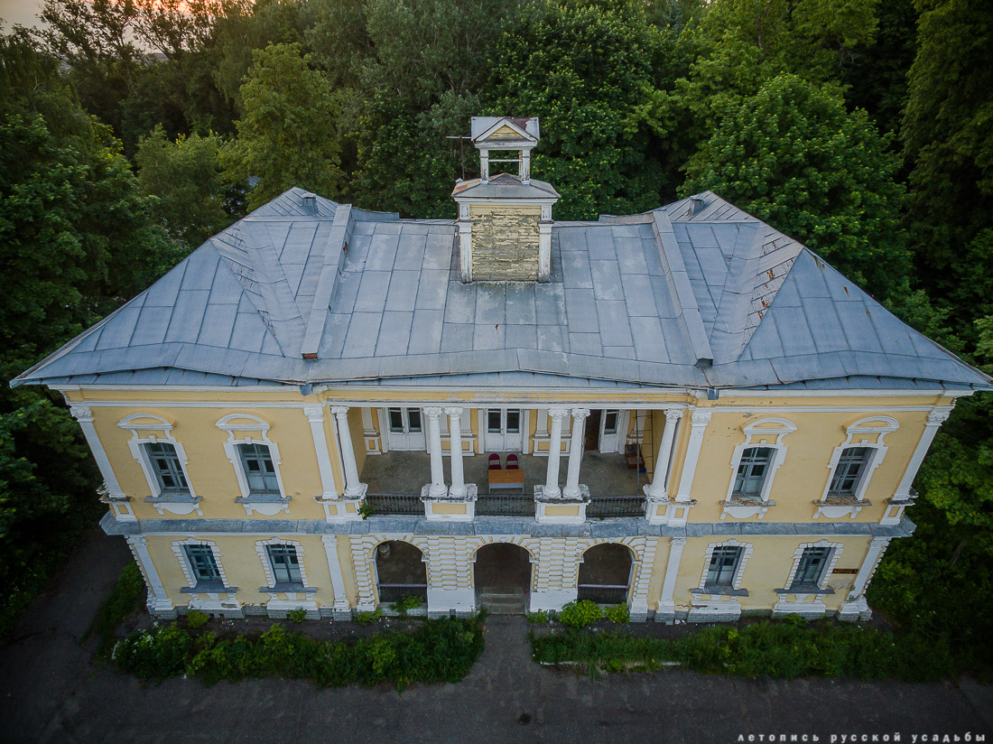 усадьба Глинки Якова Брюса с квадрокоптера, Московская область, Щелковский район