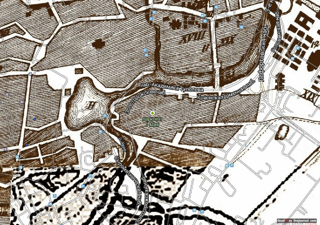 карта, Немецкая слобода, Басманный район, Москва, Яуза, усадьба Разумовского на Гороховом поле (г. Москва, ул. Казакова, д.18)