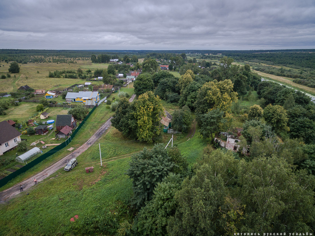 усадьба Меховицы с квадрокоптера, Ивановская область, продается усадьба, дом