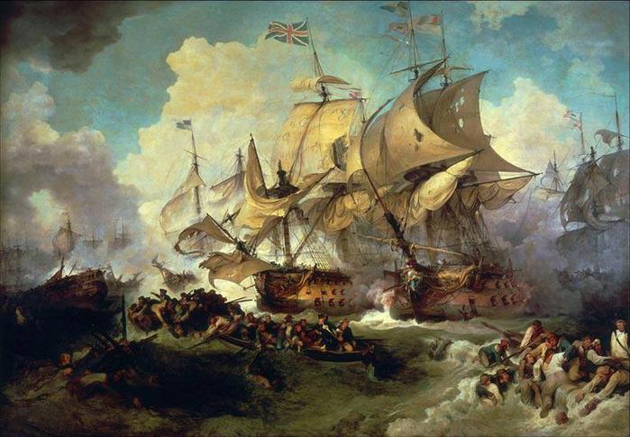 El Glorioso Primero de Junio-Batalla del 13 de Prairal anno II, 1794 (700x485, 64Kb)