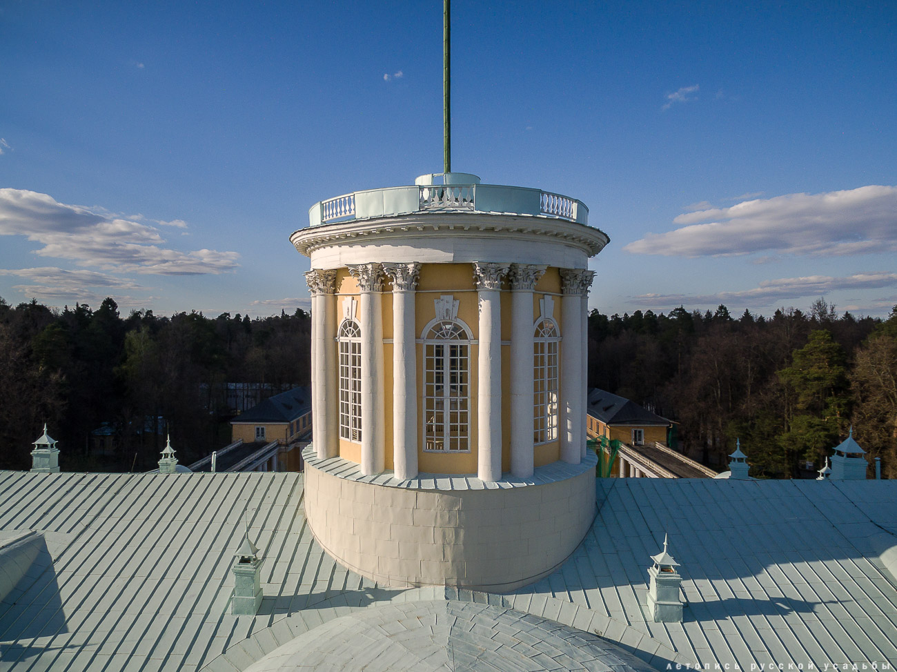 усадьба Архангельское с квадрокоптера (аэросъемка с дрона)