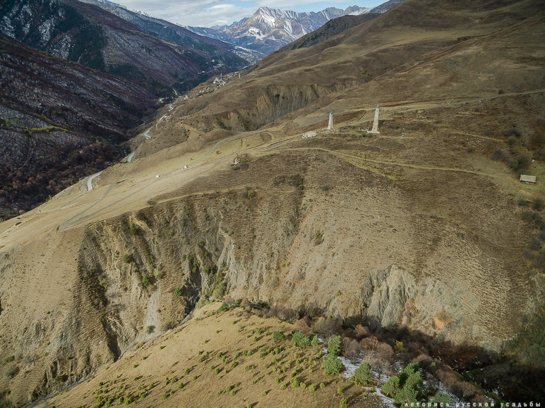 башенный комплекс Эрзи, Ингушетия, Джейрахский район, фотографии с дрона