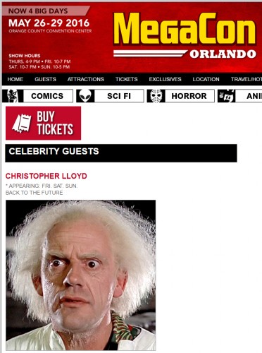 Christopher Lloyd at MegaCon 2016, Doc Brown himself!