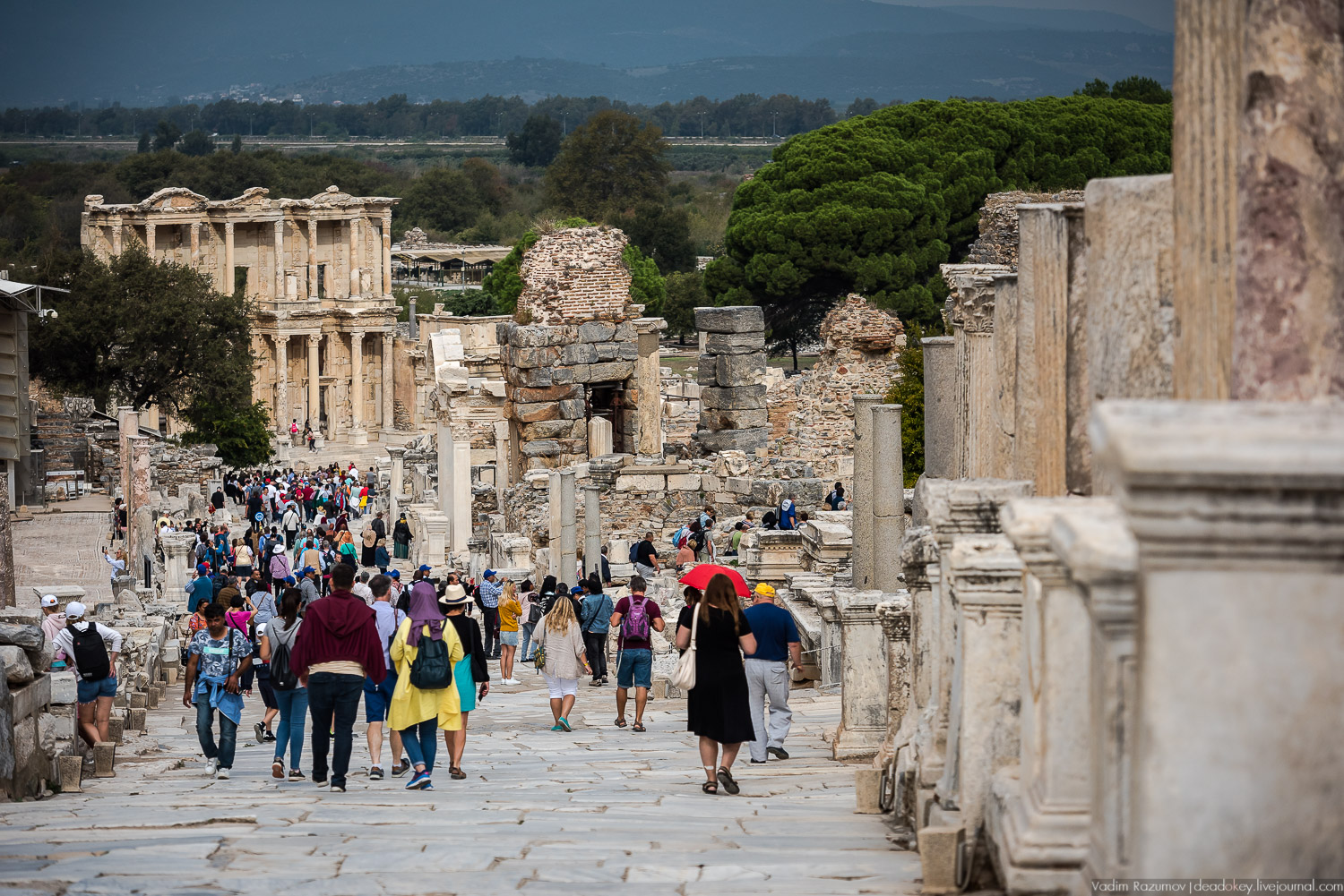 Эфес, библиотека, античные руины, Турция