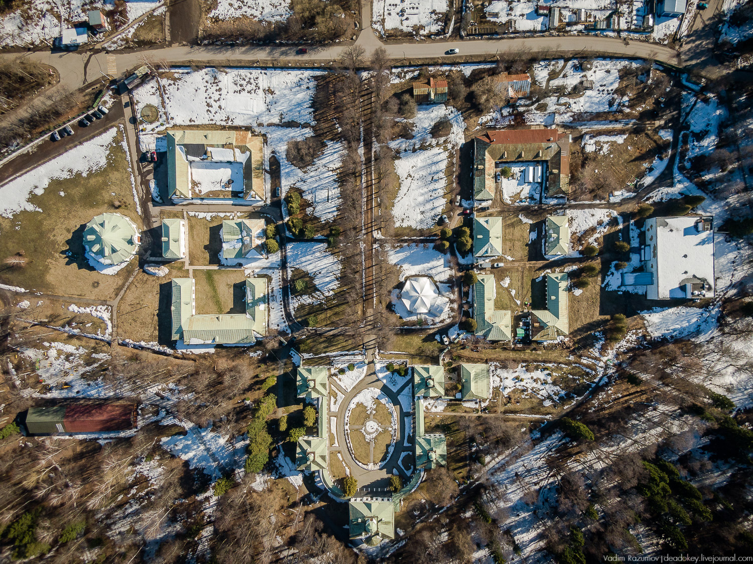 усадьба Середниково с дрона, съемка с квадрокоптера