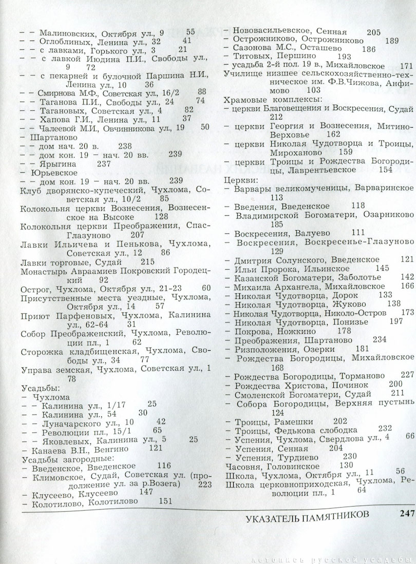 Костромские своды, Чухломской район