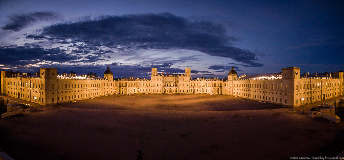 Гатчинский дворец, Гатчина, с дрона и квадрокоптера