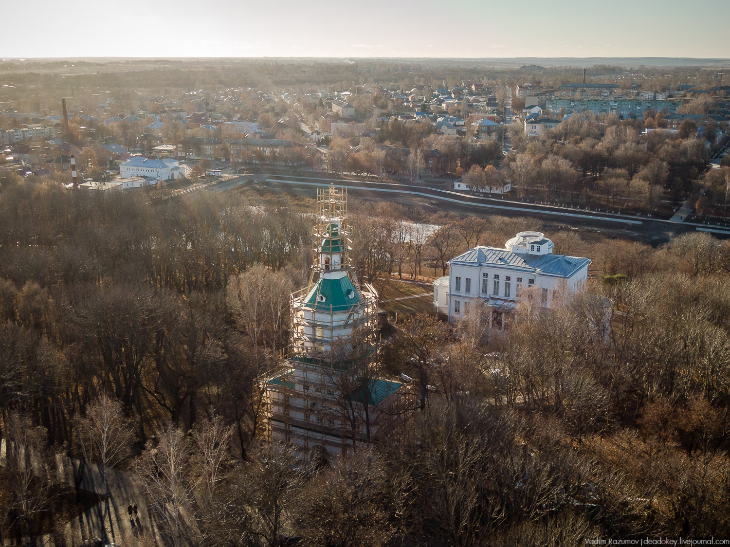 Богородицк дворец с дрона осень 2018 года