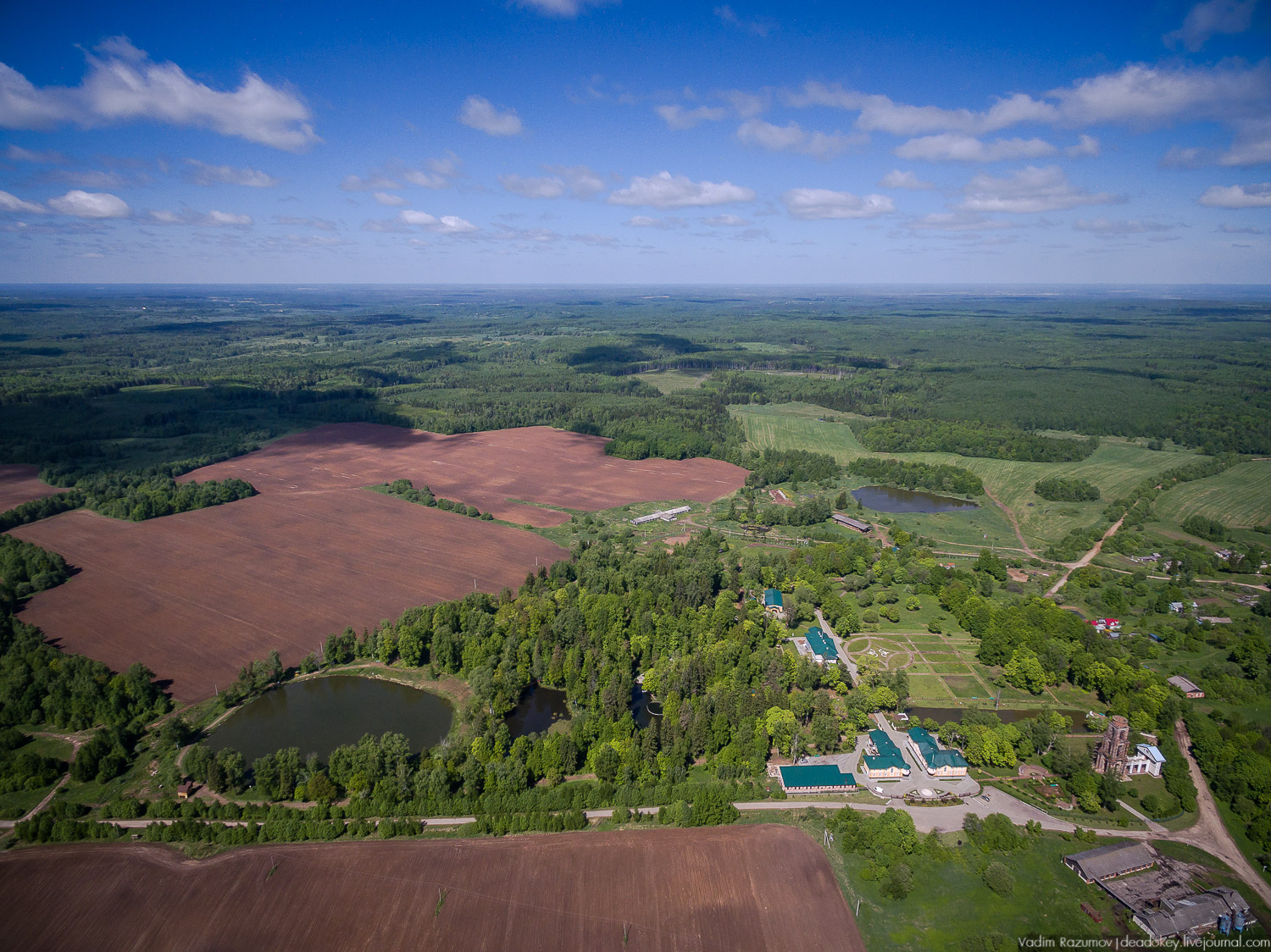 усадьба Воронино с дрона, квадрокоптера, Ярославская область, Ростовский район