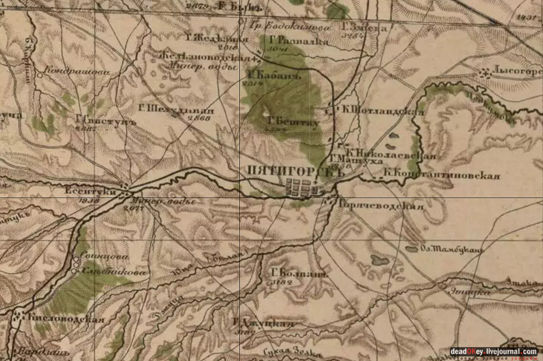 Карта Пятигорска