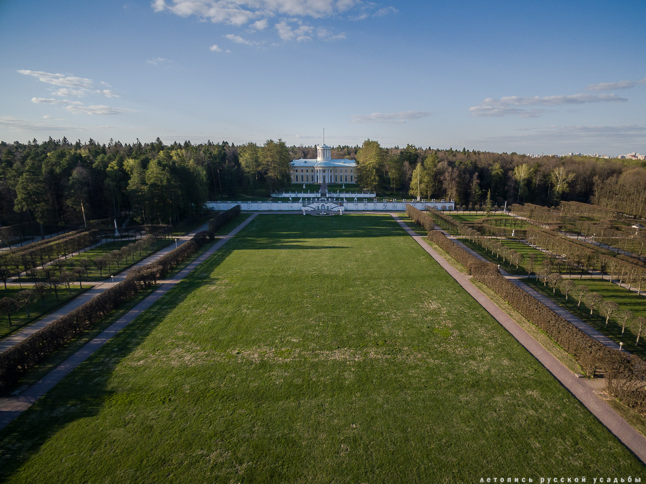 усадьба Архангельское с квадрокоптера (аэросъемка с дрона)