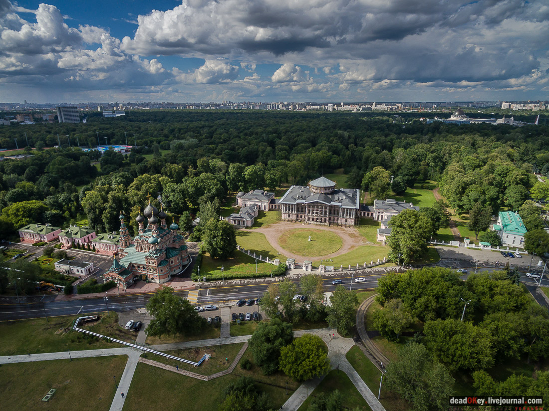 усадьба Останкино с квадрокоптера
