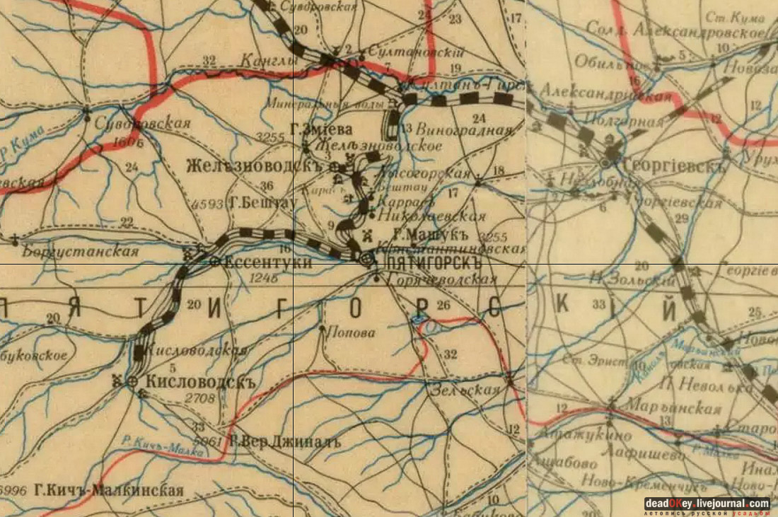 Карта Пятигорска