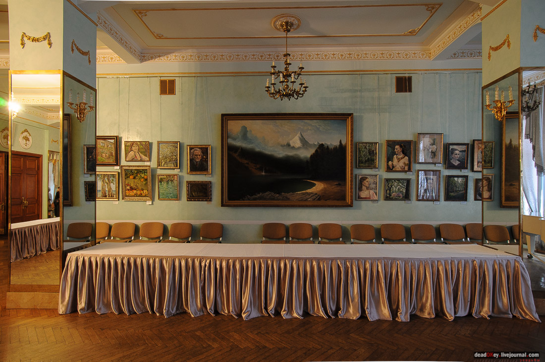 усадьба Коншиных, ул. Пречистенка д.16/2. Дом ученых. Интерьеры усадьбы.