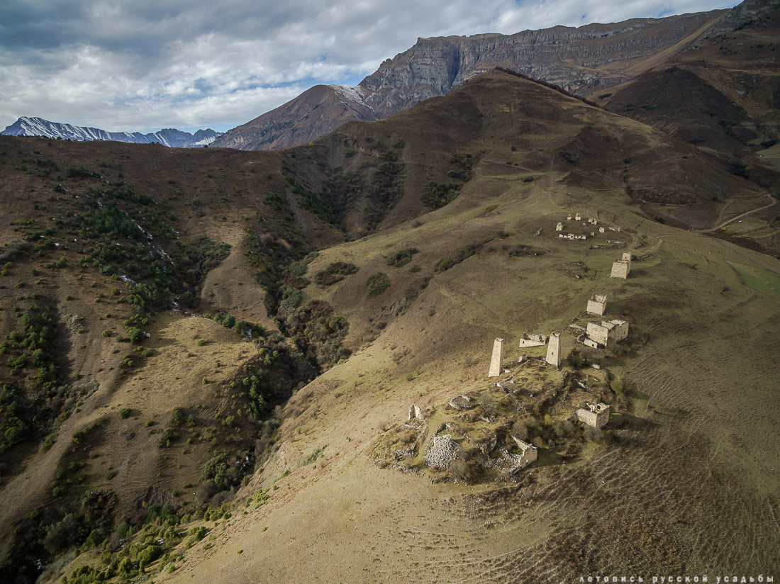 Башенный комплекс Фалхан, Ингушетия, Джейрахский район с квадрокоптера
