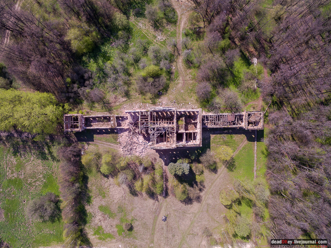 усадьба Гребнево, обрушился главный дом, снимки с квадрокоптера