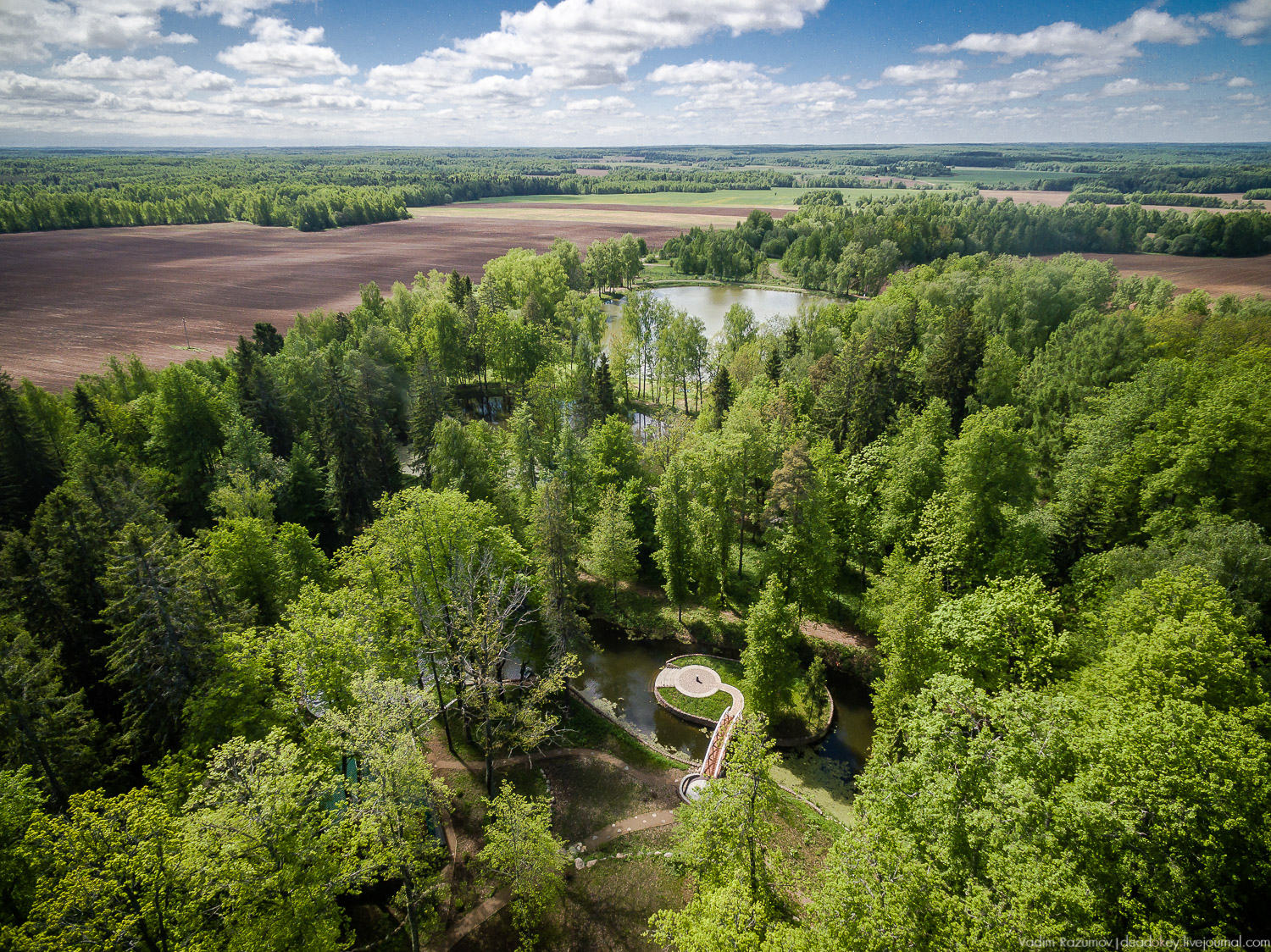 усадьба Воронино с дрона, квадрокоптера, Ярославская область, Ростовский район