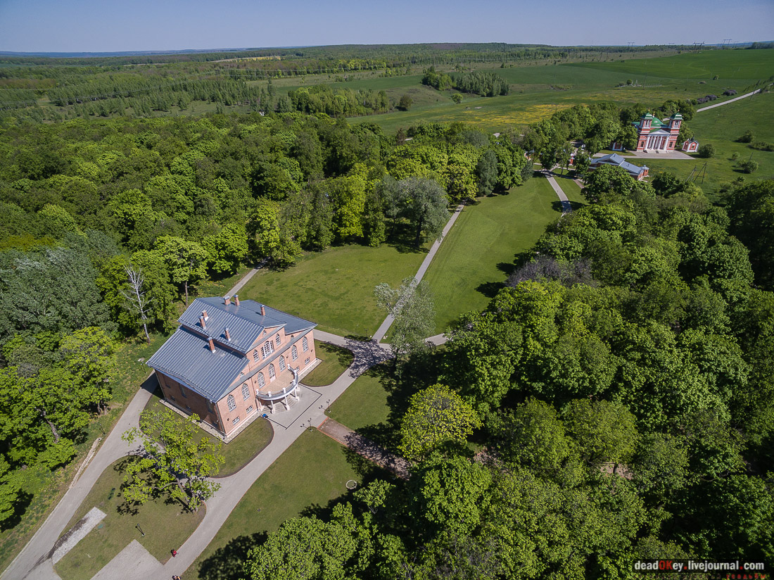 усадьба Красное с квадрокоптера, Рязанская область, Михайловский район