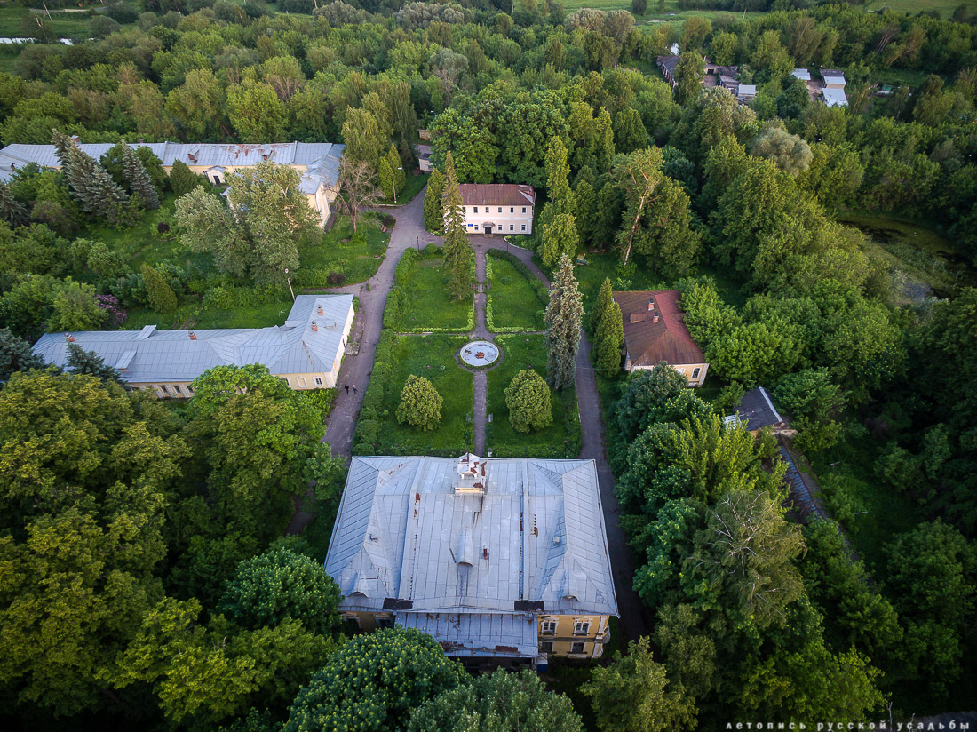 усадьба Глинки Якова Брюса с квадрокоптера, Московская область, Щелковский район
