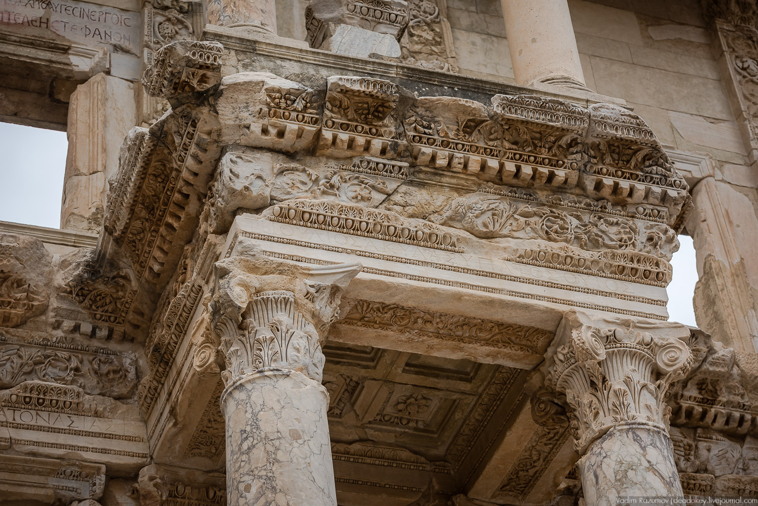 Эфес, библиотека, античные руины, Турция